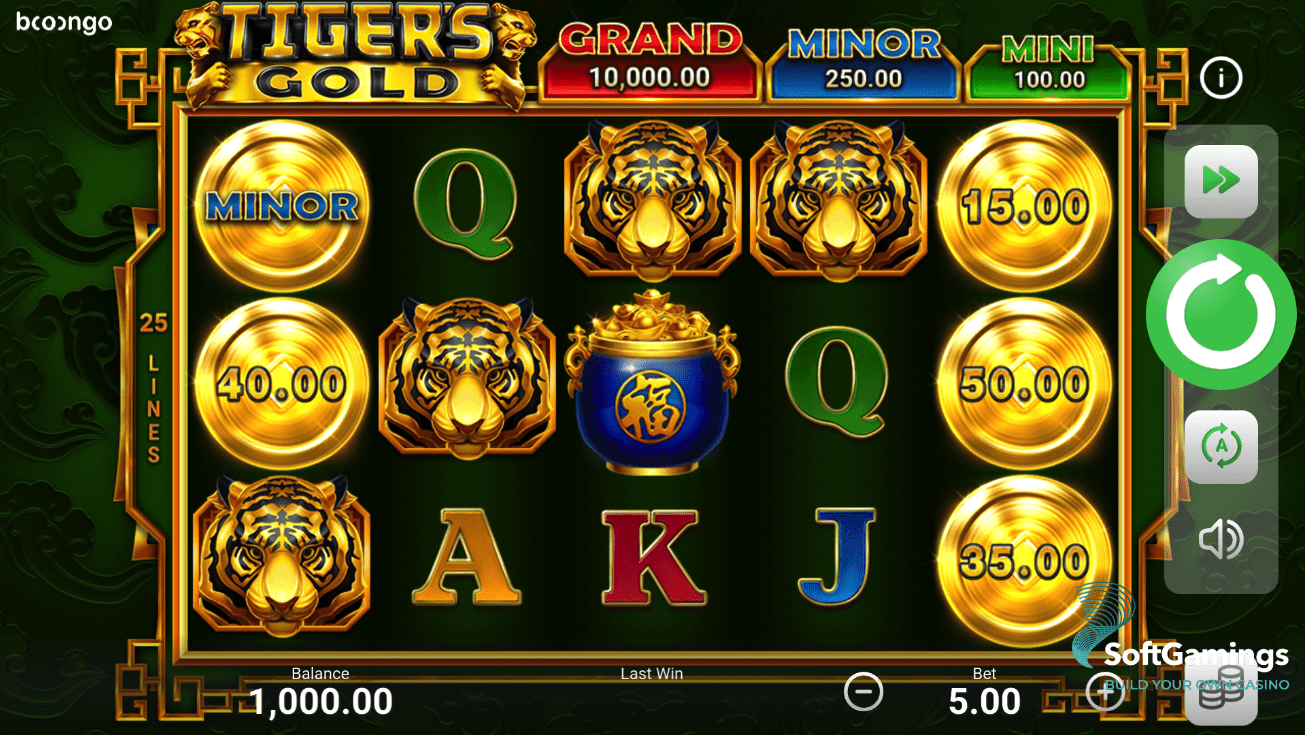 «Tiger’s Gold» — Адмирал игровые автоматы бесплатно без регистрации от провайдера Booongo